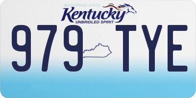 KY license plate 979TYE