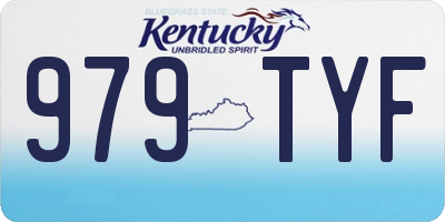KY license plate 979TYF