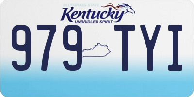 KY license plate 979TYI