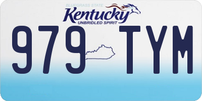 KY license plate 979TYM