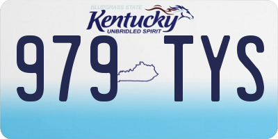 KY license plate 979TYS