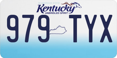 KY license plate 979TYX