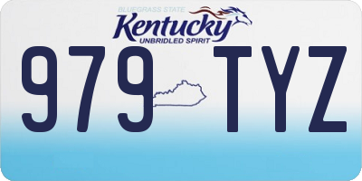 KY license plate 979TYZ