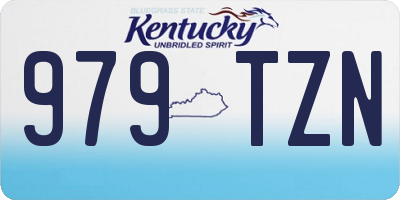 KY license plate 979TZN