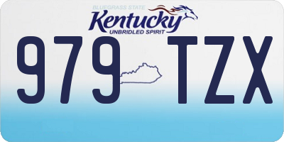 KY license plate 979TZX