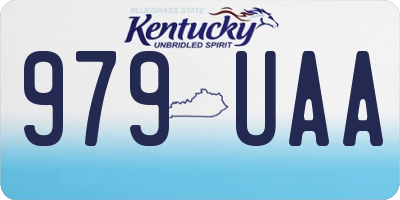 KY license plate 979UAA