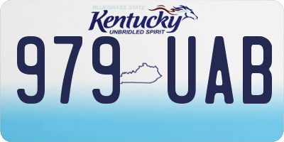KY license plate 979UAB