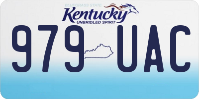 KY license plate 979UAC