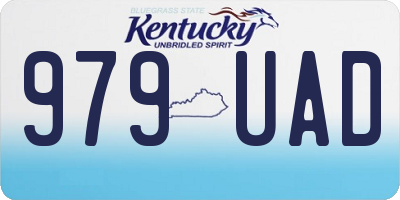 KY license plate 979UAD
