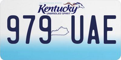 KY license plate 979UAE