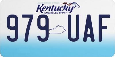 KY license plate 979UAF
