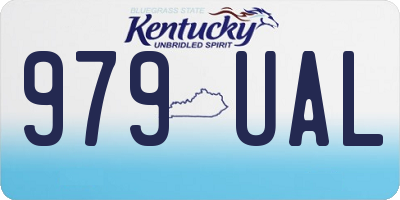 KY license plate 979UAL