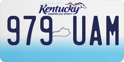 KY license plate 979UAM