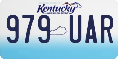 KY license plate 979UAR