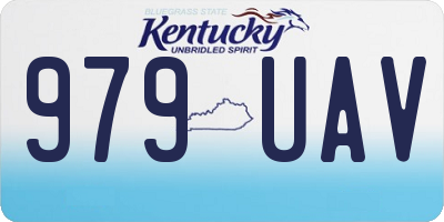 KY license plate 979UAV