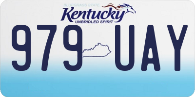KY license plate 979UAY