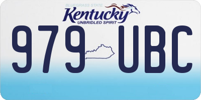 KY license plate 979UBC
