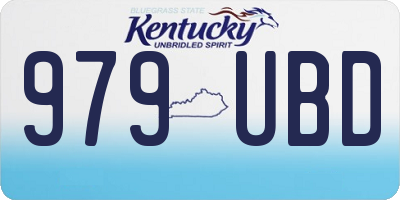 KY license plate 979UBD