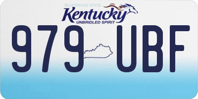 KY license plate 979UBF