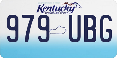 KY license plate 979UBG