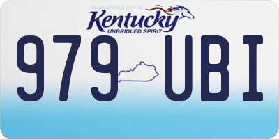 KY license plate 979UBI