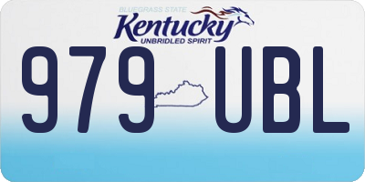 KY license plate 979UBL