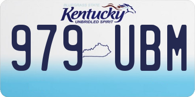 KY license plate 979UBM