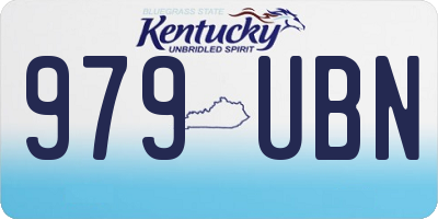 KY license plate 979UBN