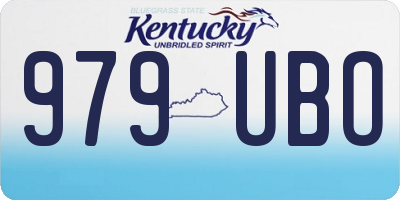 KY license plate 979UBO