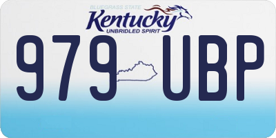 KY license plate 979UBP