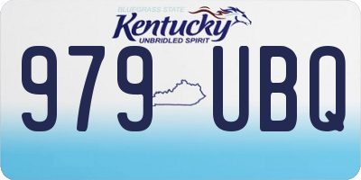 KY license plate 979UBQ