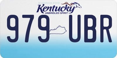 KY license plate 979UBR