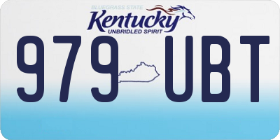 KY license plate 979UBT
