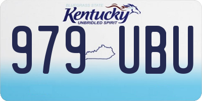 KY license plate 979UBU