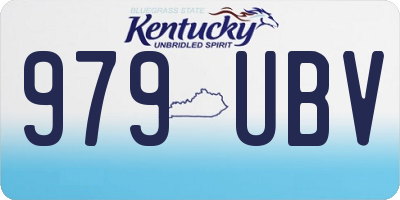 KY license plate 979UBV