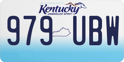 KY license plate 979UBW