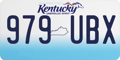 KY license plate 979UBX