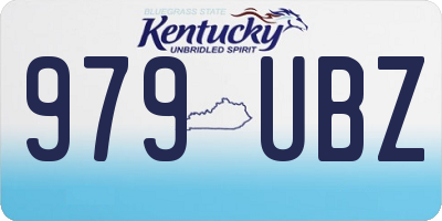 KY license plate 979UBZ
