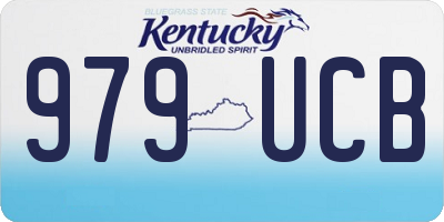 KY license plate 979UCB