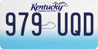 KY license plate 979UQD