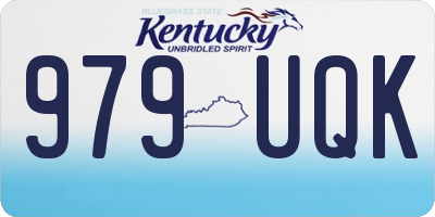 KY license plate 979UQK