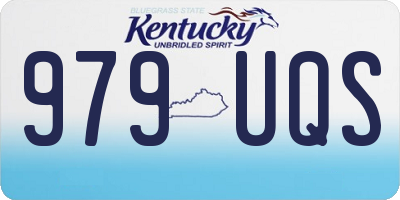 KY license plate 979UQS