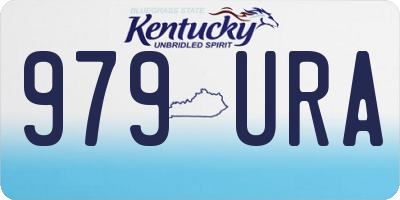 KY license plate 979URA