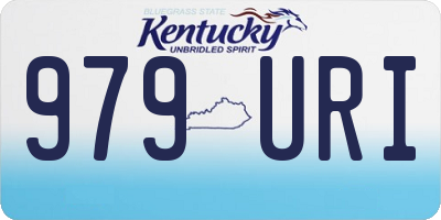 KY license plate 979URI