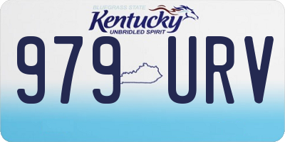 KY license plate 979URV
