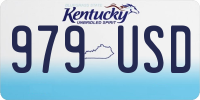 KY license plate 979USD
