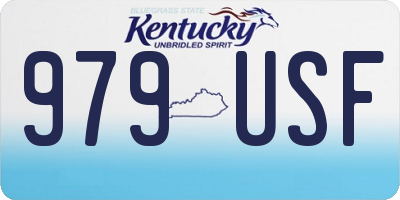 KY license plate 979USF