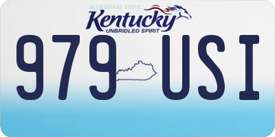 KY license plate 979USI