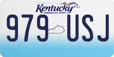 KY license plate 979USJ