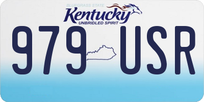 KY license plate 979USR